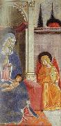 Benozzo Gozzoli Madonna and Child with Angel Playing Music oil painting on canvas
